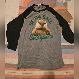 Homage Brand Caddyshack movie "Be The Ball” Raglan T-Shirt Shirt XL Bill Murray